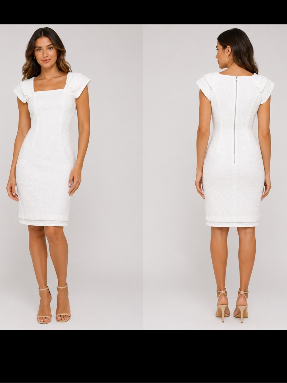 VERONIKA MAINE white dress Size 10